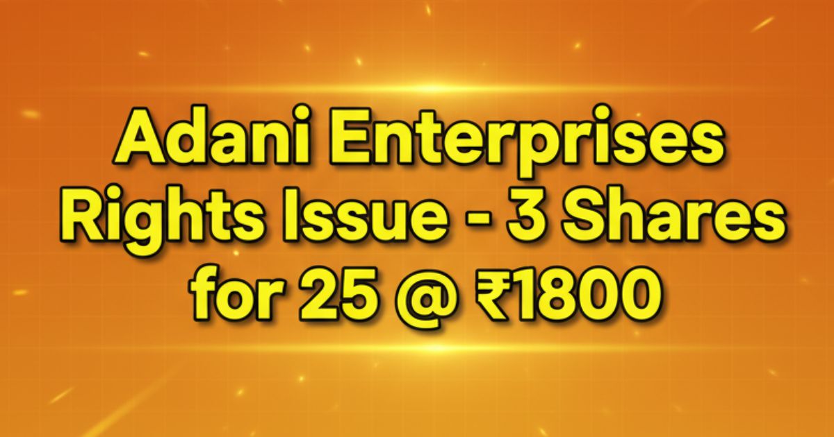 Adani Enterprises Rights Issue